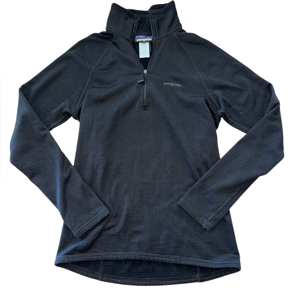 Patagonia Black Half-Zip Long Sleeve Thermal Pullover Sweatshirt XS